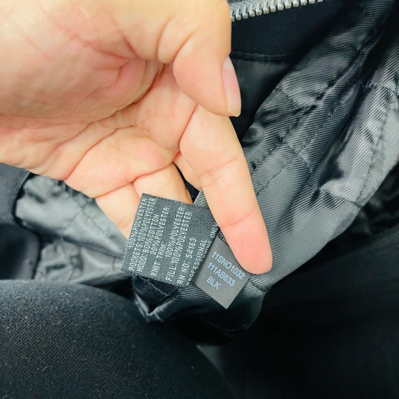 GUESS Mens Coat Military Black Peacoat Jacket Wool Blend - Picture 8 of 9